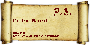 Piller Margit névjegykártya